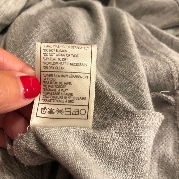 Cupcakes and Cashmere Gray Lenita Laced Sleeves Sweatshirt Sz S EUC - Picture 5 of 6